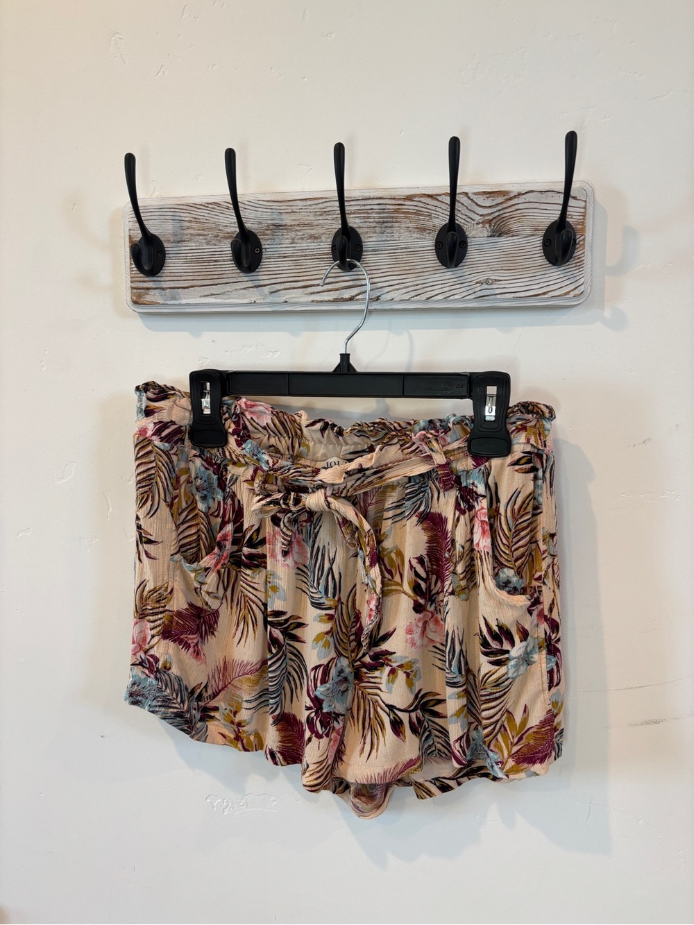 Jolt Pink Floral Print Blouse with Mustard and Black Accents
